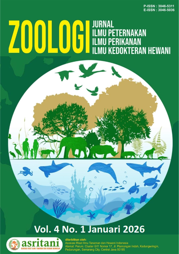 					View Vol. 4 No. 1 (2026): Januari:  Zoologi: Jurnal Ilmu Peternakan, Ilmu Perikanan, Ilmu Kedokteran Hewan
				